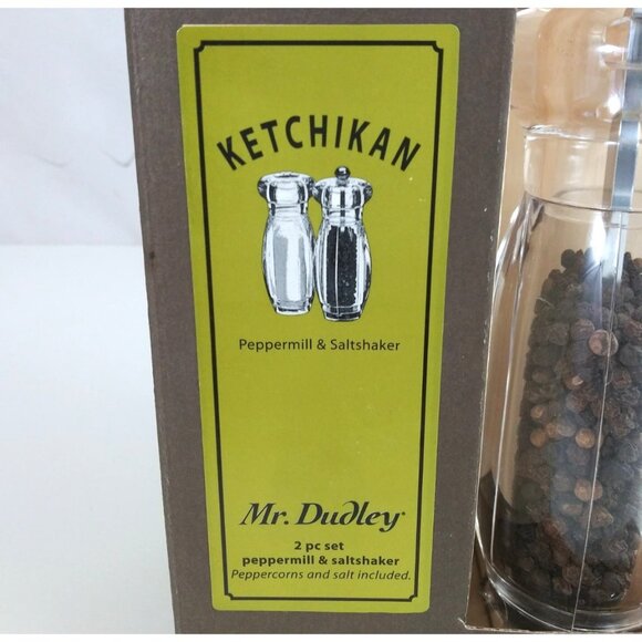 New 2007 Ketchikan 2 Piece Set Mr. Dudley Peppermill & Salt Shaker - Picture 2 of 9